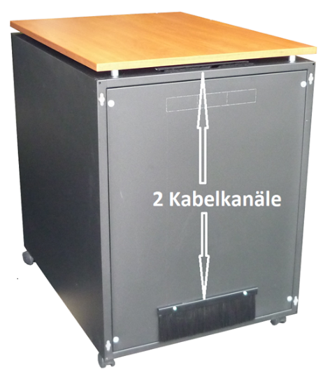 Mobiler EDV Büro-Schrank als Office Rack Low Noise. 19 Zoll-Tec GmbH